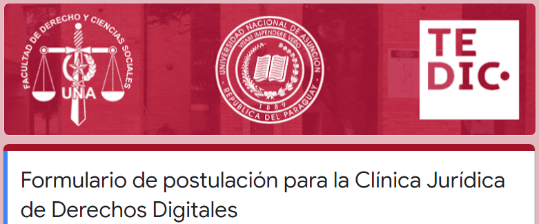 Formulario de registro: Clínica Jurídica de Derechos Digitales