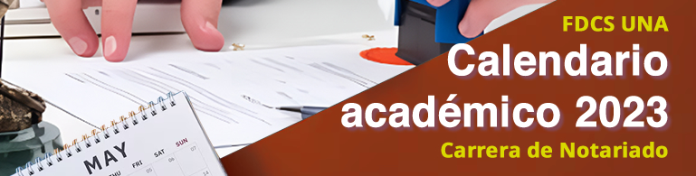Calendario académico para la carrera de Notariado